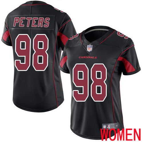 Arizona Cardinals Limited Black Women Corey Peters Jersey NFL Football #98 Rush Vapor Untouchable